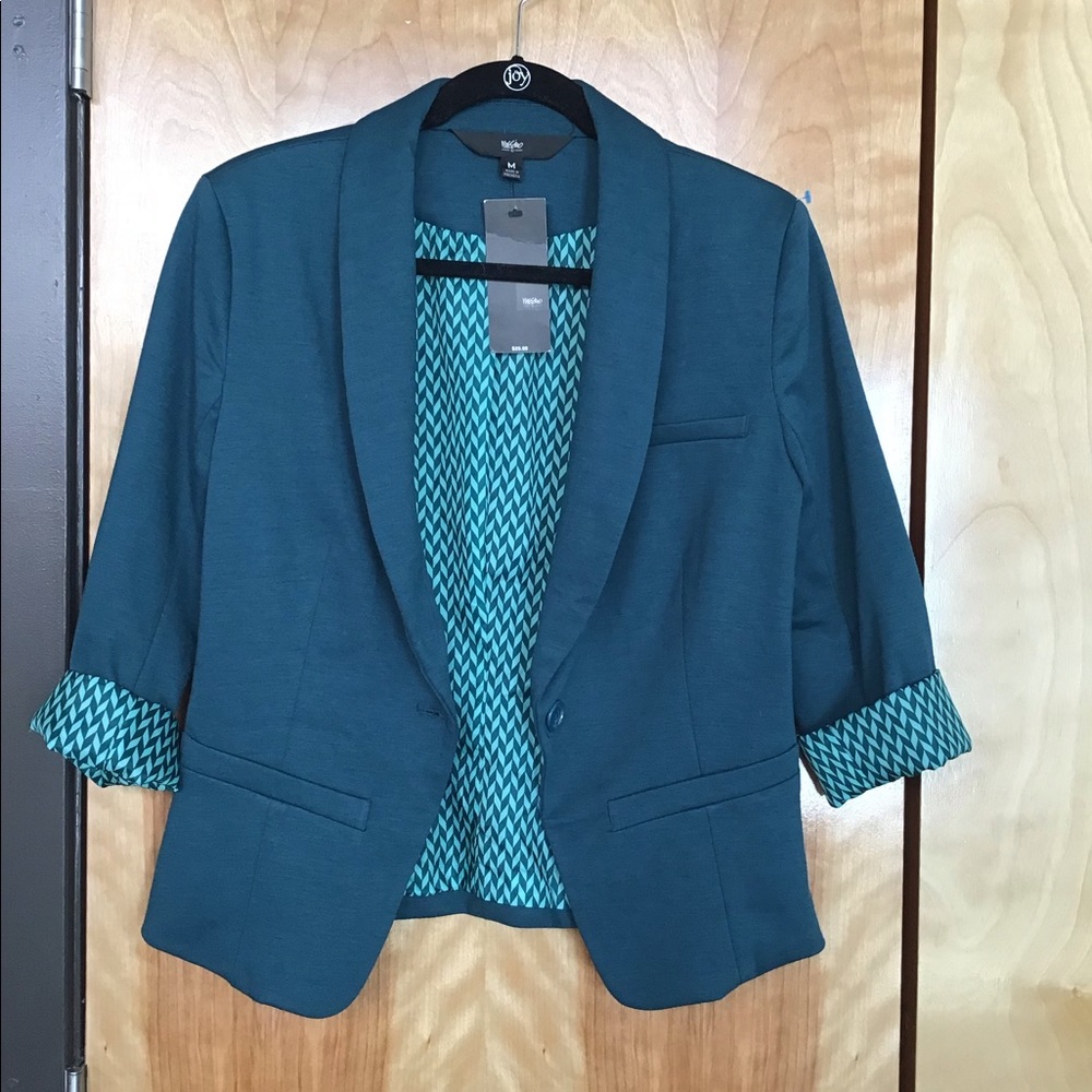 Teal blazer. New with tags